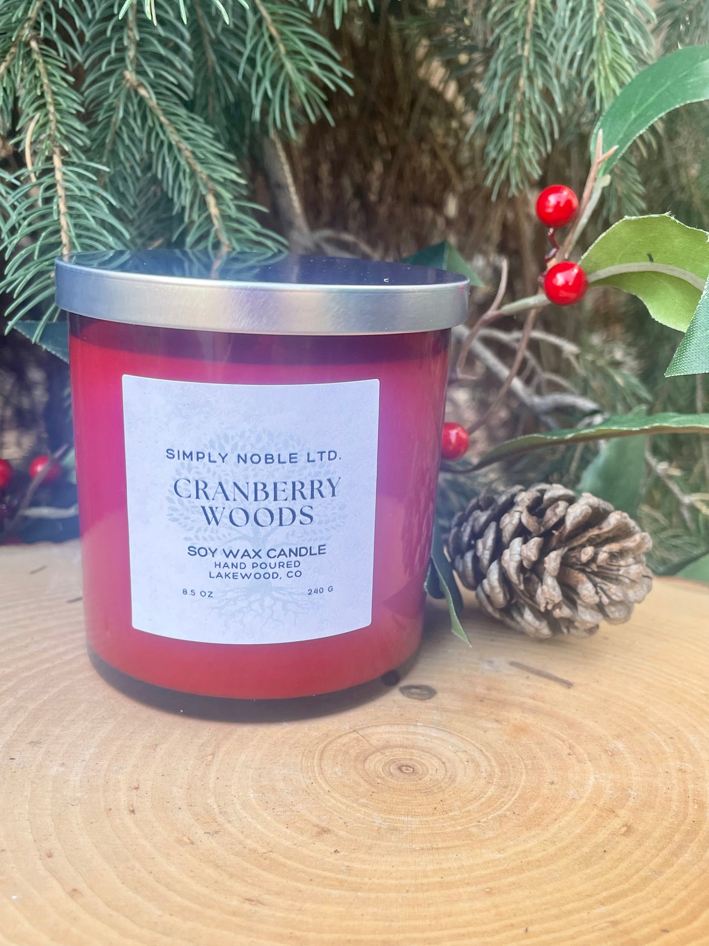 Cranberry Woods Soy Wax Candle