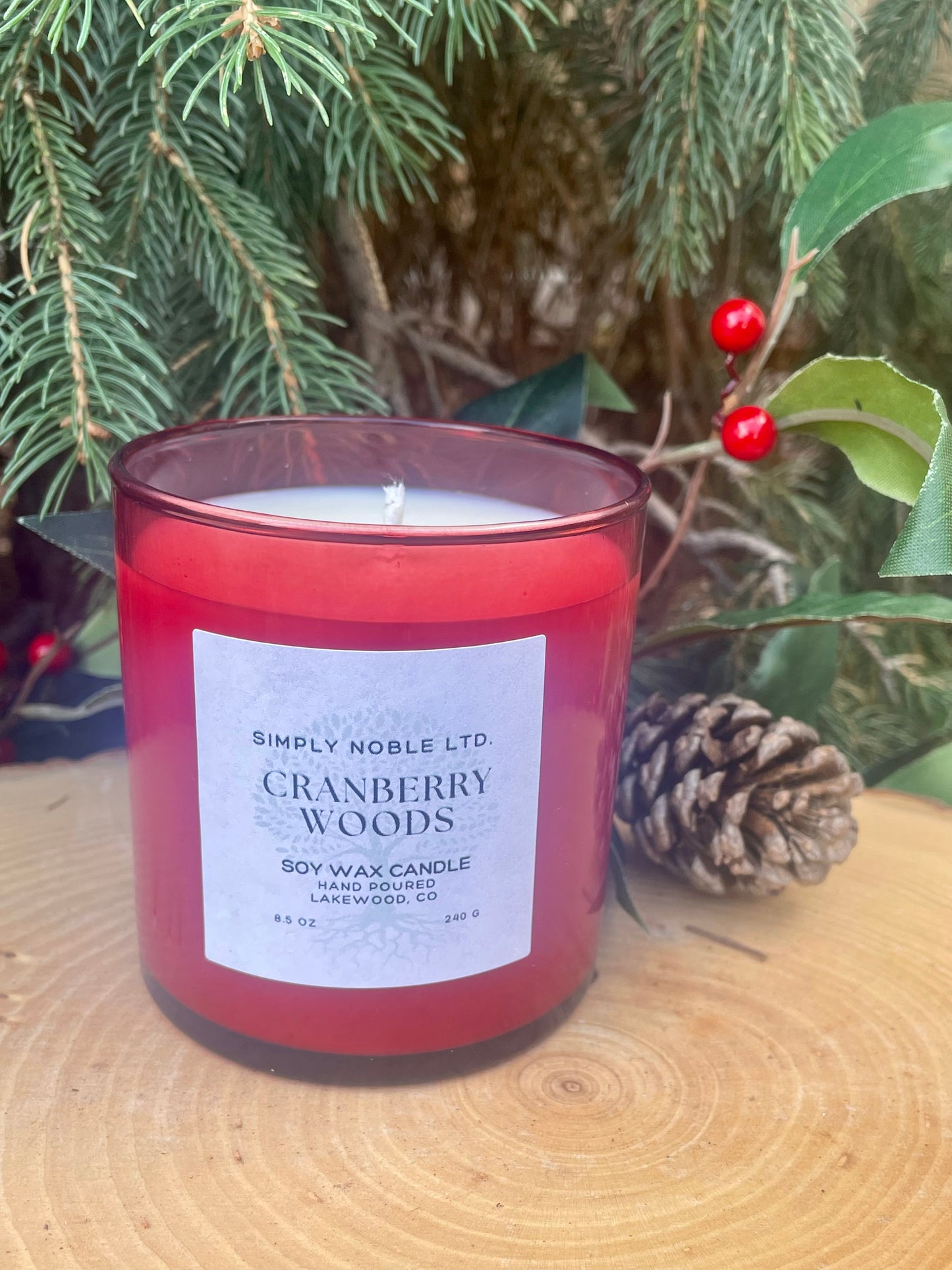 Cranberry Woods Soy Wax Candle