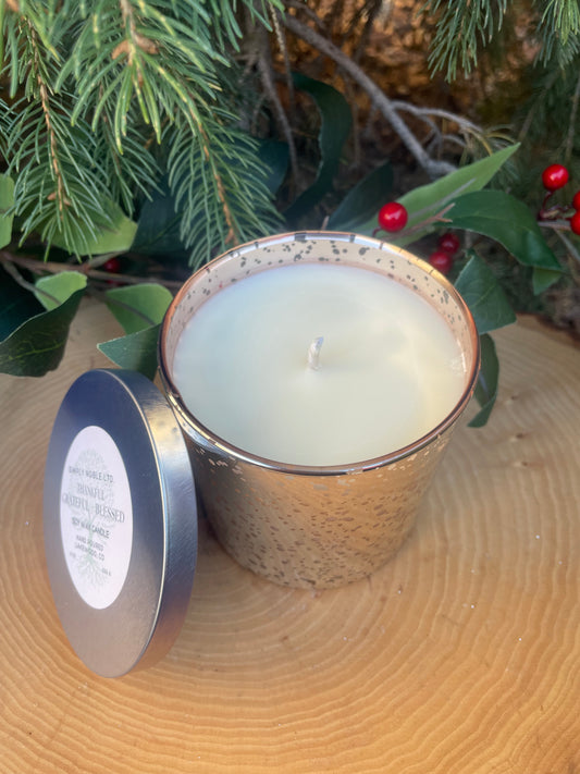 Thankful Grateful + Blessed Soy Wax Candle